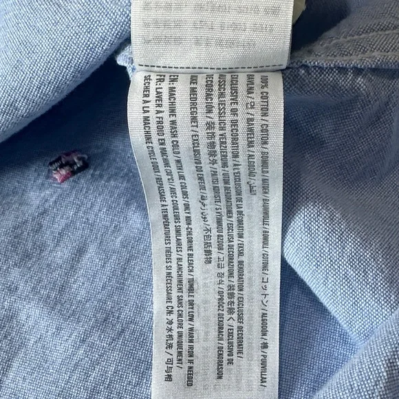 Abercrombie & Fitch Light Blue Shirt with Multicolor Accents - Picture 9 of 9